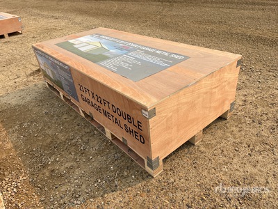 2026 AGR-MS2322 23 ft x 22 ft Double Garage Metal Storage Building (Unused)