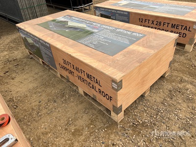 2026 AGR-MC2040 20 ft x 40 ft Steel Carport Carport (Unused)