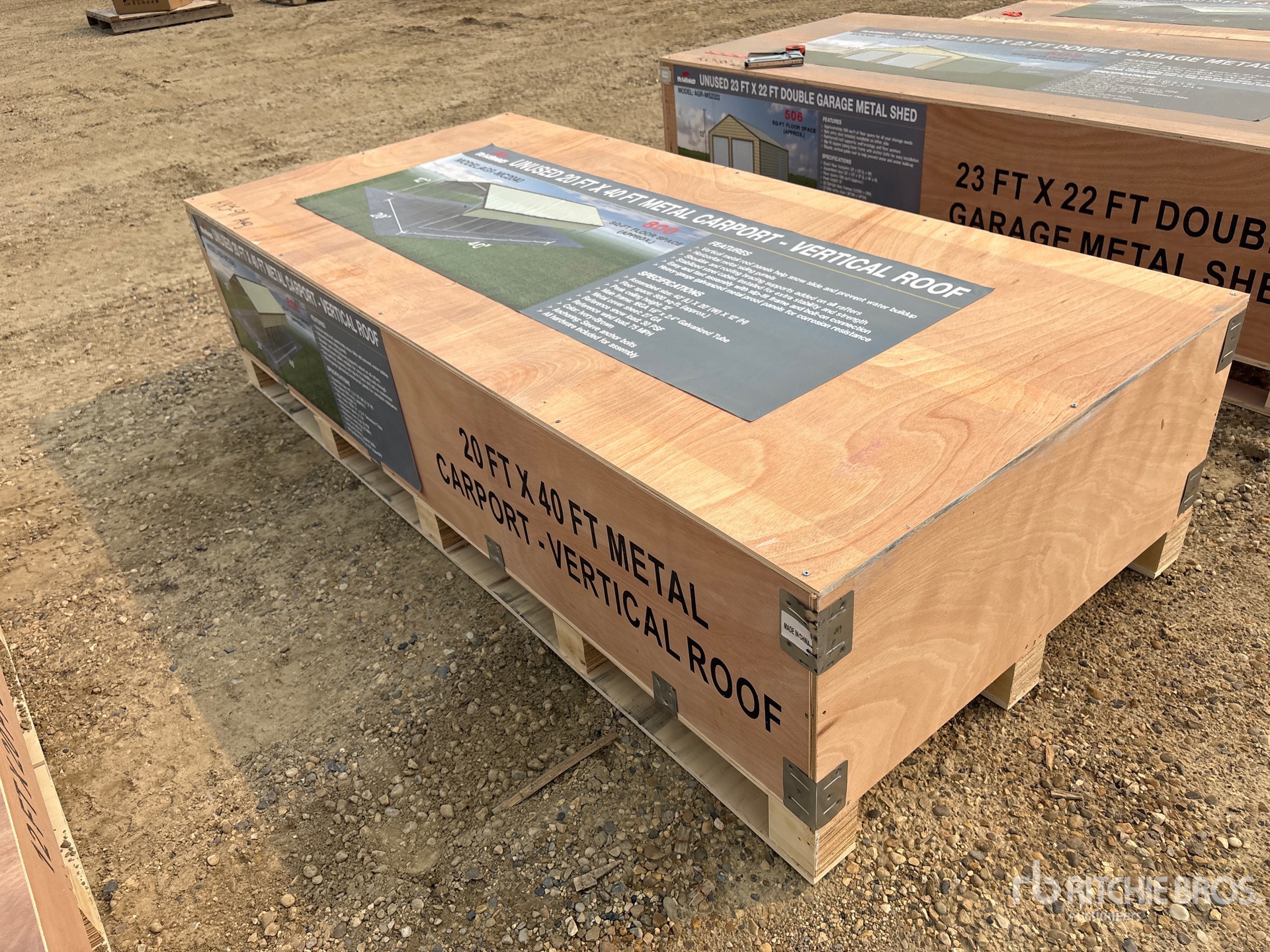 2026 AGR-MC2040 20 ft x 40 ft Steel Carport (Unused)