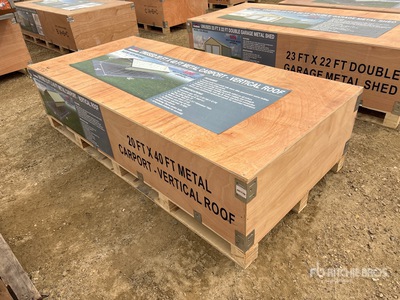 2026 AGR-MC2040 20 ft x 40 ft Steel Carport (Unused)
