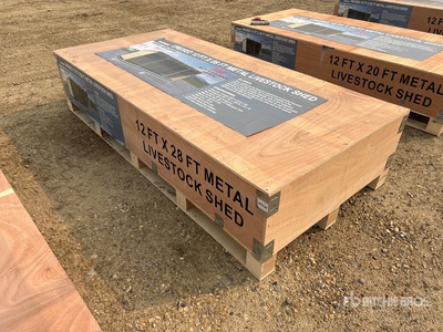 2026 AGR-LS1228 12 Ft x 28 Ft Metal مأوى الماشية (Unused)