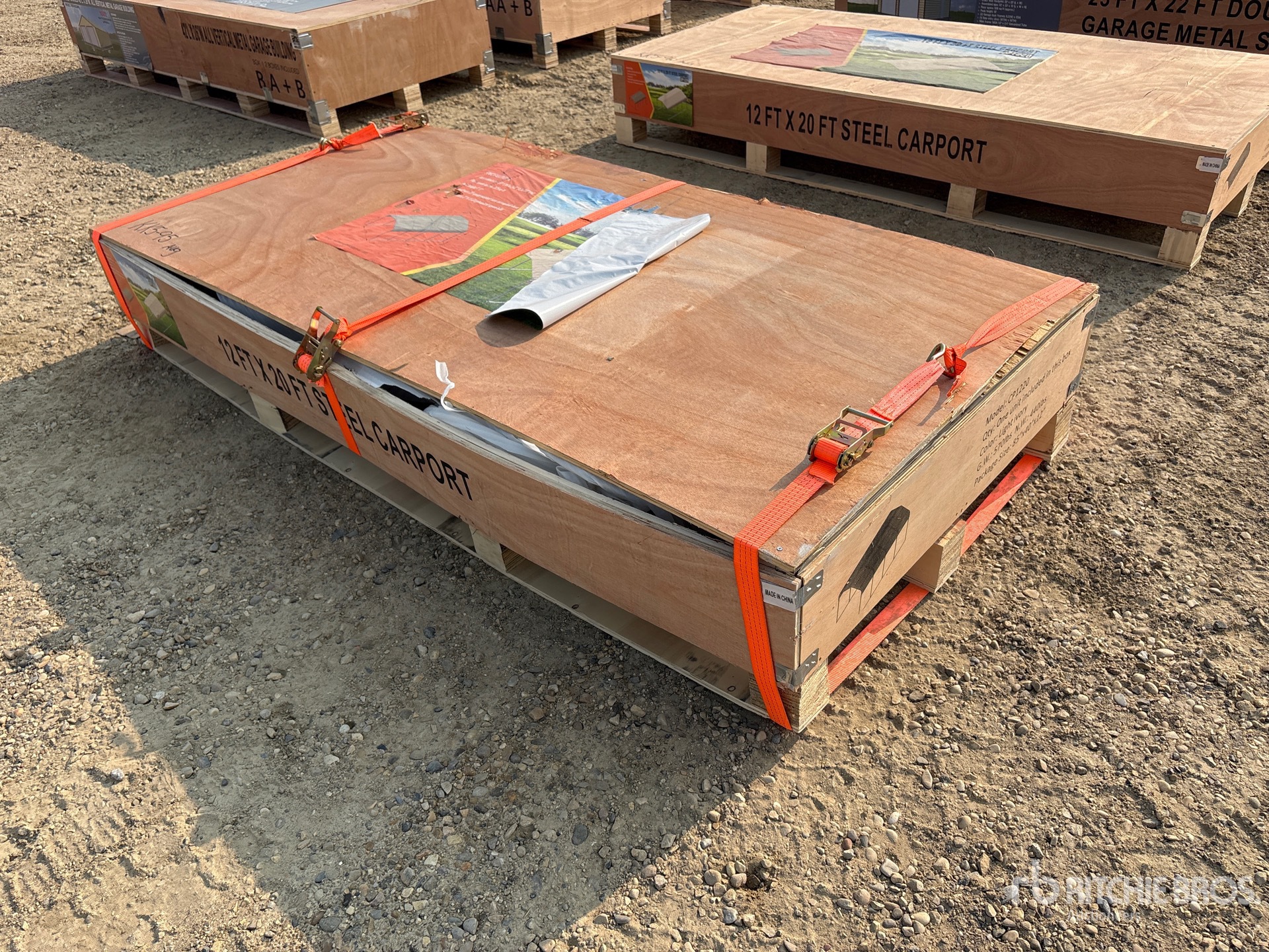Quantity of 2026 CP1220 12 ft x 20 ft Steel Carport (Unused)