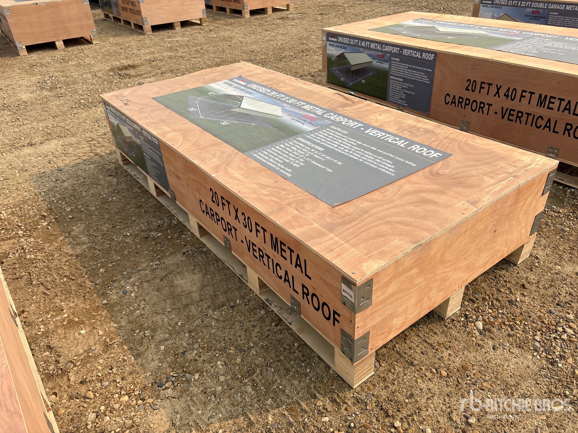 2026 AGR-MC2030 20 ft x 30 ft Steel Carport (Unused)