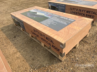 2026 AGR-MC2030 20 ft x 30 ft Steel Carport (Unused)