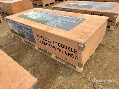 2026 AGR-MS2322 23 ft x 22 ft Double Garage Metal Edificio de almacenaje (Unused)