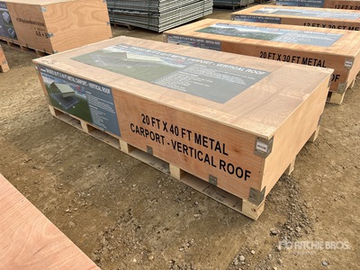 2026 AGR-MC2040 20 ft x 40 ft Steel Carport (Unused)