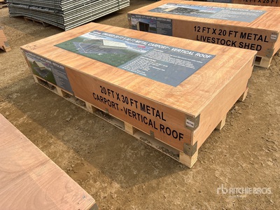 2026 AGR-MC2030 20 ft x 30 ft Steel Carport (Unused)