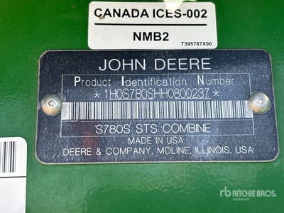 2018 John Deere S780 Kombajn zbożowy