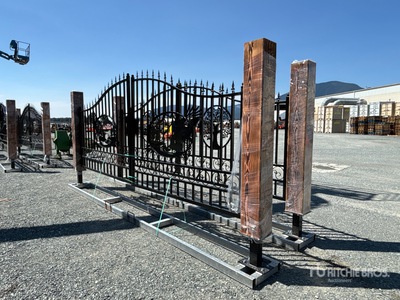 Quantity of (2) 2026 EG EarthyGrounds TS20S-TL&TS20S-DM 20 ft x 8 ft Steel Bi-Parting Driveway Gate (Unused)
