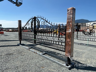 2026 EG EarthyGrounds TS20S-SC 20 ft x 8 ft Steel Bi-Parting Driveway Gate (Unused)