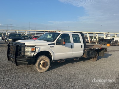 2014 Ford F-350 XL 4x4 Crew Cab Flatbed Truck (Inoperable)