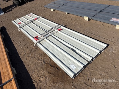Quantity of (70) 12 ft x 3 ft White Metal Roof Panels (Unused)