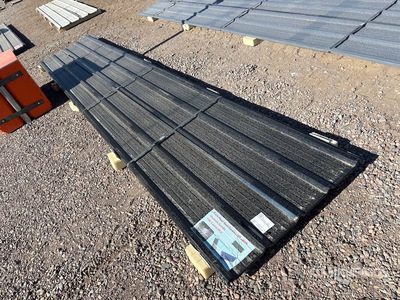 Quantity of (30) 16 ft x 3 ft Black Metal Roof Panels (Unused)