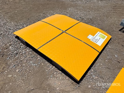 Quantity of (20) 3 ft x 4 ft Yellow Steel Diamond Plate
