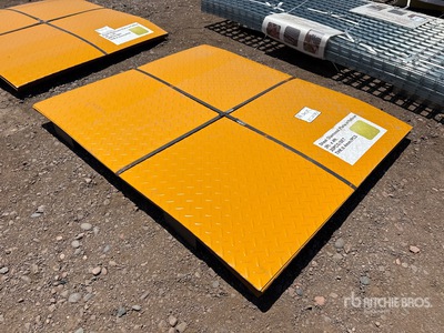 Quantity of (20) 3 ft x 4 ft Yellow Steel Diamond Plate