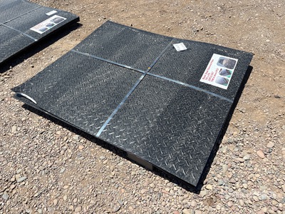 Quantity of (20) 3 ft x 4 ft Black Steel Diamond Plate
