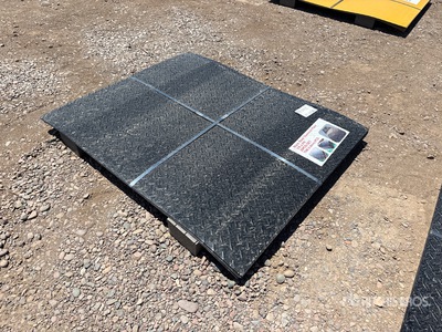 Quantity of (20) 3 ft x 4 ft Black Steel Diamond Plate
