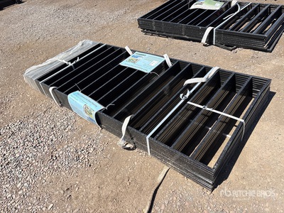 Quantity of (10) 7.9 ft x 3.3 ft Black Galvanized Steel Schermen