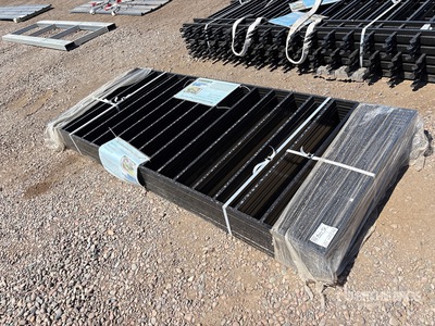 Quantity of (10) 7.9 ft x 3.3 ft Black Galvanized Steel Schermen