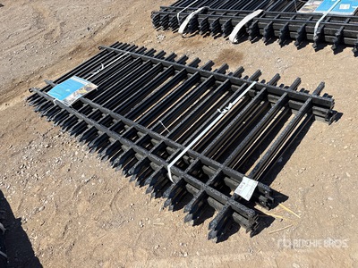 Quantity of (5) 7.7 ft x 3.8 ft Black Galvanized Steel Schermen