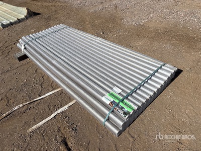 Quantity of (100) 8 ft x 3 ft Clear Polycarbonate Roof Panel (Unused)