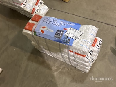 Quantity of (10) 3.9 in x13 ft Heavy Duty Industrial Polyester Lifting Strap