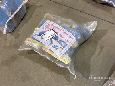 Quantity of (10) 2.4 in x 33 ft Blue Heavy Duty Ratchet Straps