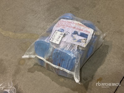 Quantity of (10) 2.4 in x 33 ft Blue Heavy Duty Ratchet Straps