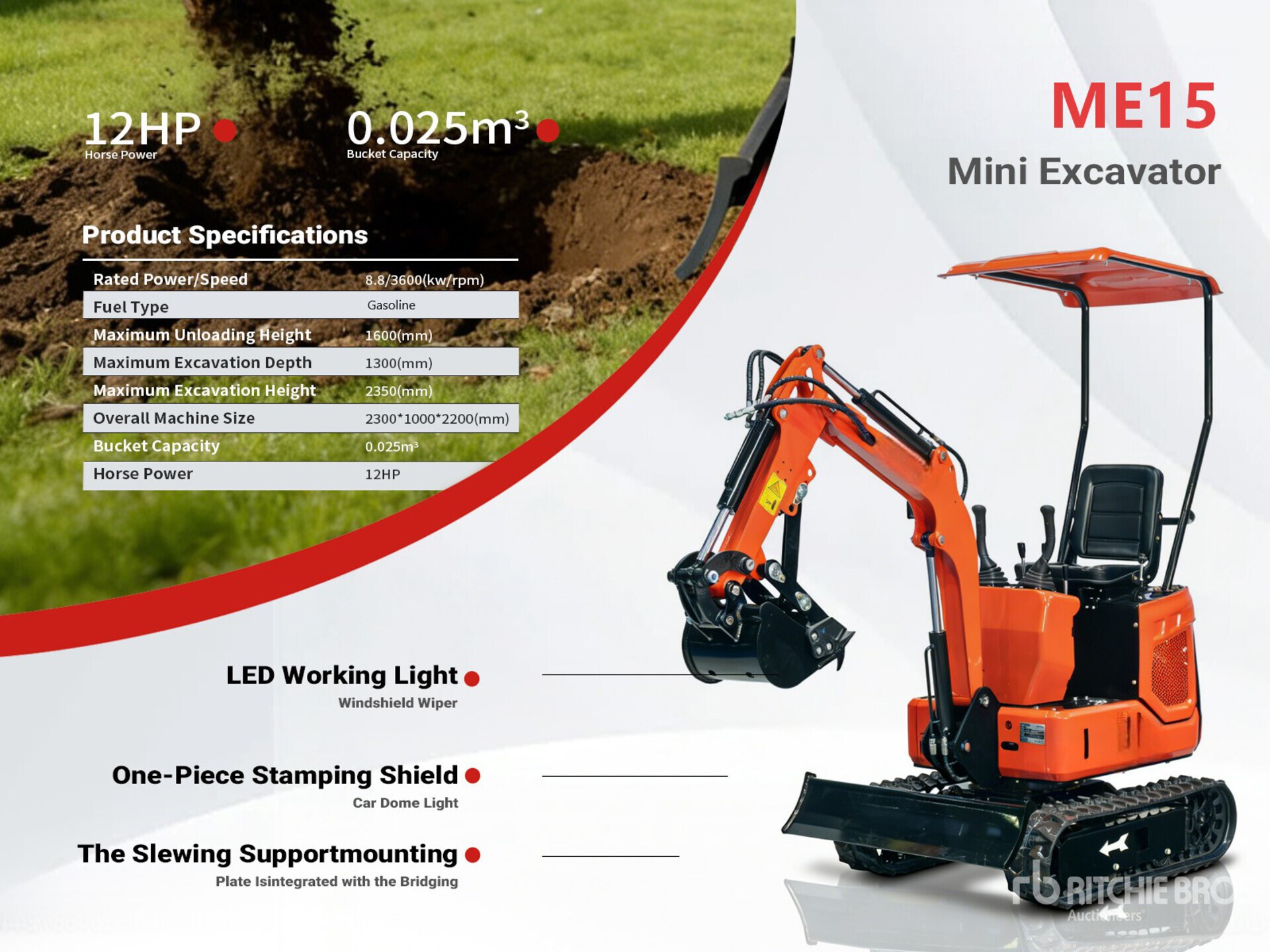 2026 ME15 Mini Excavator (Unused)