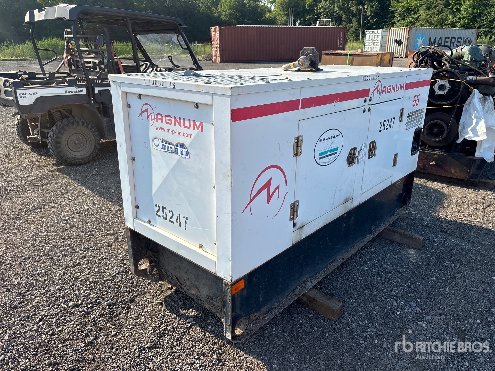 Magnum 55 53 kW Skid-Mounted Generator Set (Inoperable)