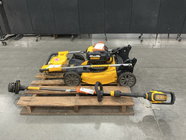 (1) DeWalt Weed Eater & (1) DeWalk 18AEU2C2738 Lawn Mower