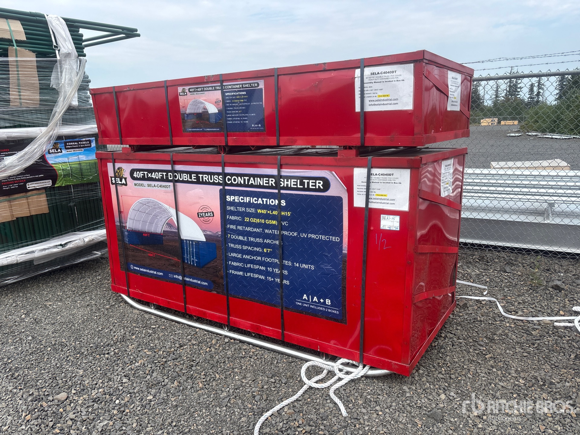 2026 SELA C4040DT 40 ft x 40 ft Container Shelter (Unused)