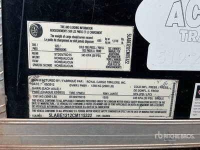 2012 Royal Rwt 14 ft S/A Enclosed Trailer
