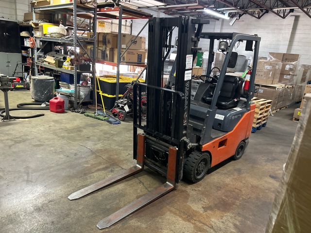 2018 Toyota 8FGCSU20 3450 lb Cushion Tire Forklift