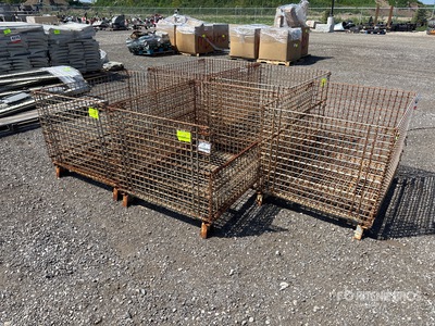 Quantity of (5) Metal Cages 4ft x 3ft 3in