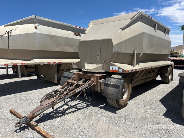 2011 Cubelite 22 ft T/A Turntable Pup Aluminum Belly Dump Trailer