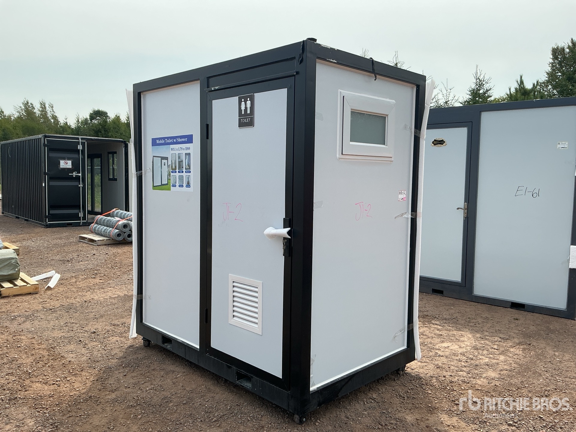 6 ft 7 in x 4 ft 3 in 1 Person Skid-Mounted Portable Toilet (Unused)
