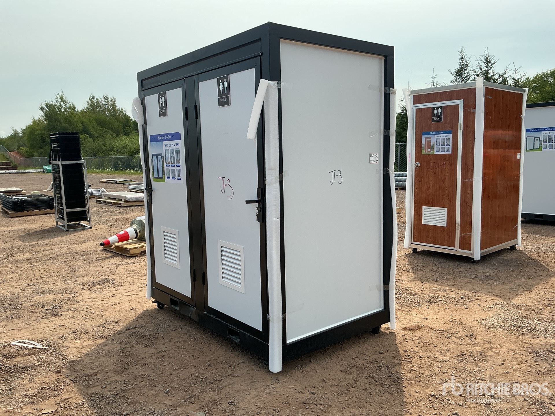 3 ft 2 in x 4 ft 2 Person Double Portable Toilet