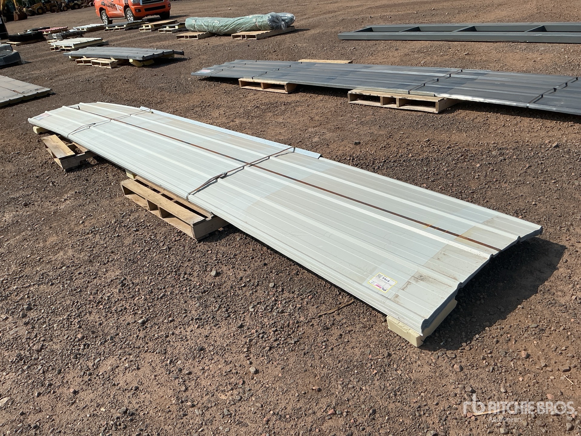 Quantity of (20) 20 ft x 3 ft White Metal Roof Panels (Unused)