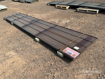 Quantity of (30) 3 ft x 16 ft brown metal wall Roof Panel (Unused)