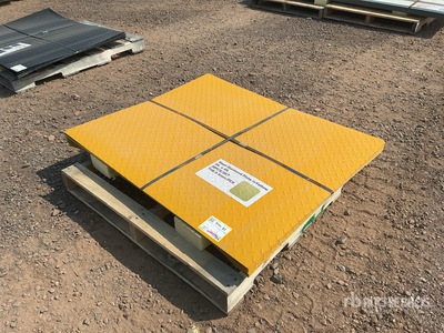 Quantity of (20) 3 ft x 4 ft Yellow Steel Diamond Plate (Unused)