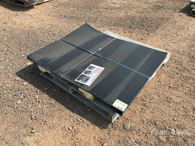 Quantity of (20) 3 ft x 4 ft Black Steel Diamond Plate (Unused)