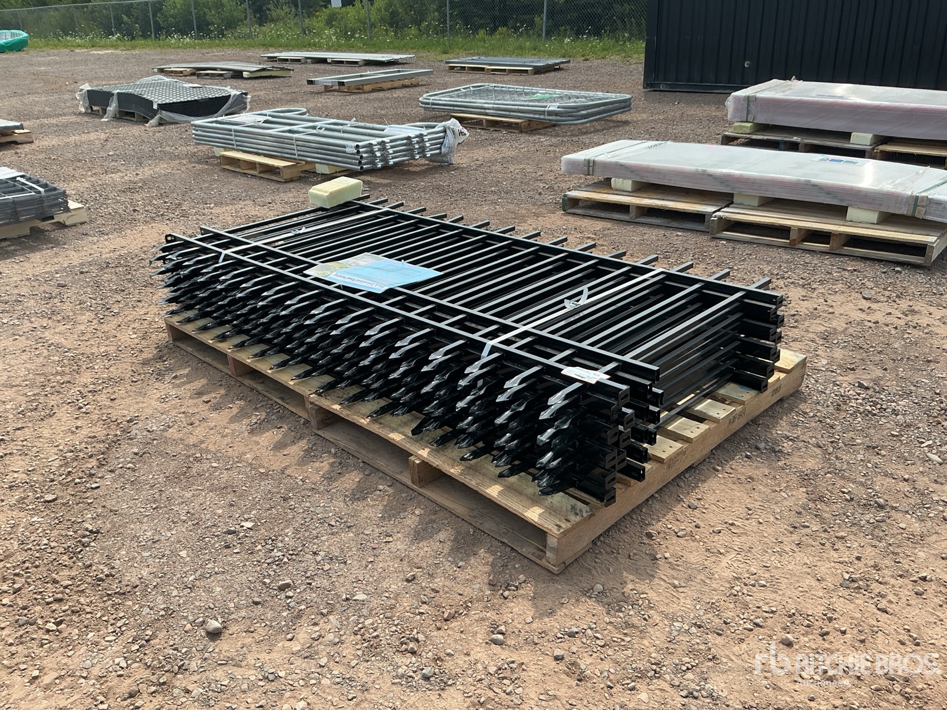 Quantity of (10) 7 ft 7 in x 3 ft 8 in Galvanized Black Fencing