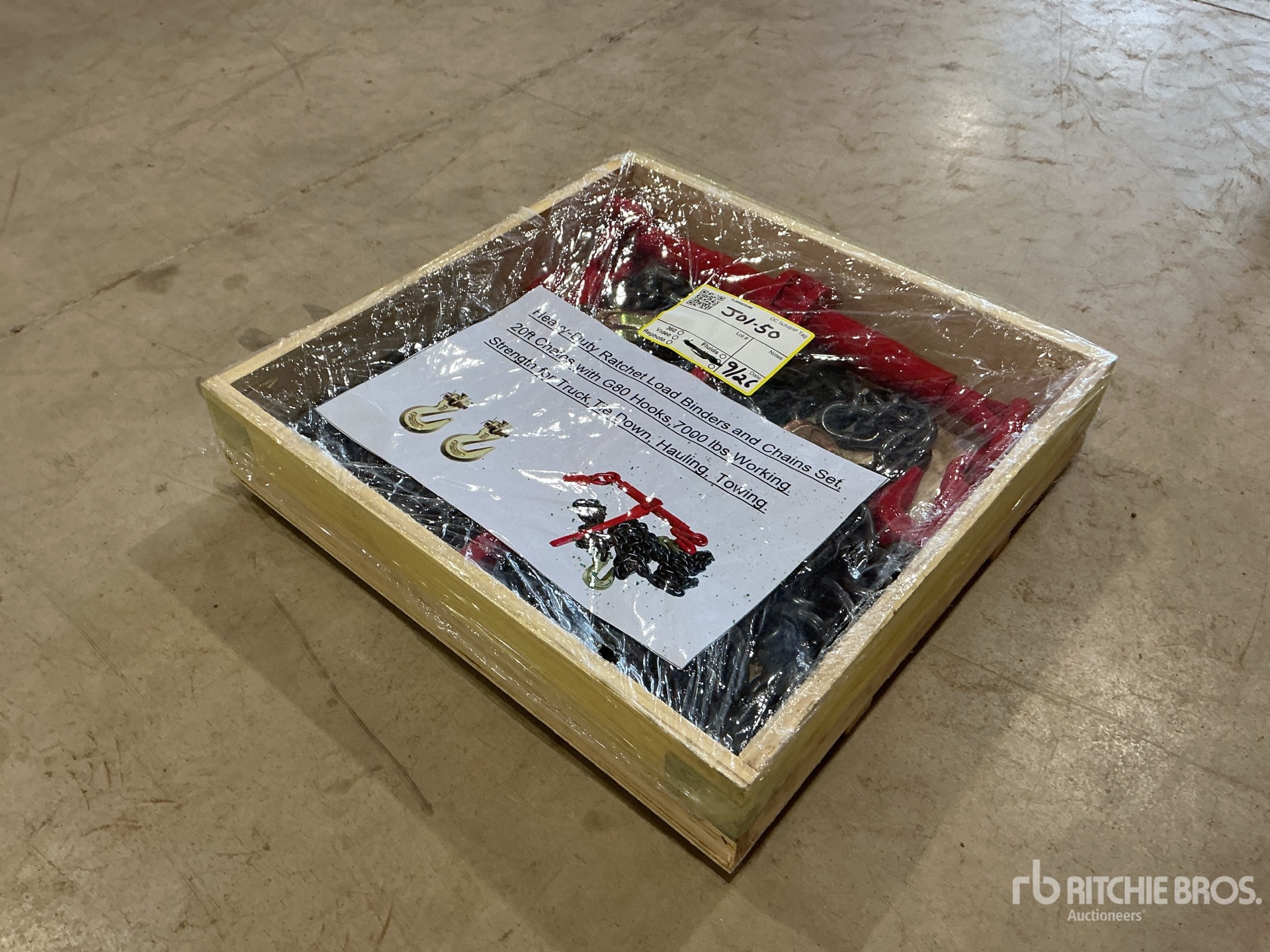 Quantity of Super Heavy-Duty Ratchet Load Binders and Chains Set (Unused)