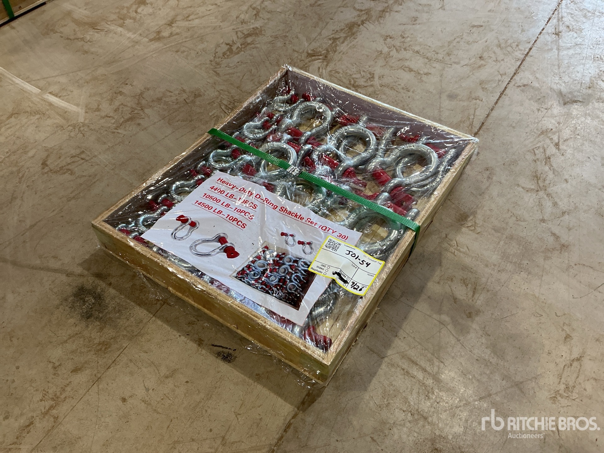 Quantity of (30) Sets of Heavy-Duty D-Ring Shackle (Unused)