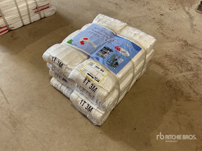 Quantity of (40) 1.2 in x 9.8 ft Heavy Duty Industrial Polyester Lifting Strap (Unused)