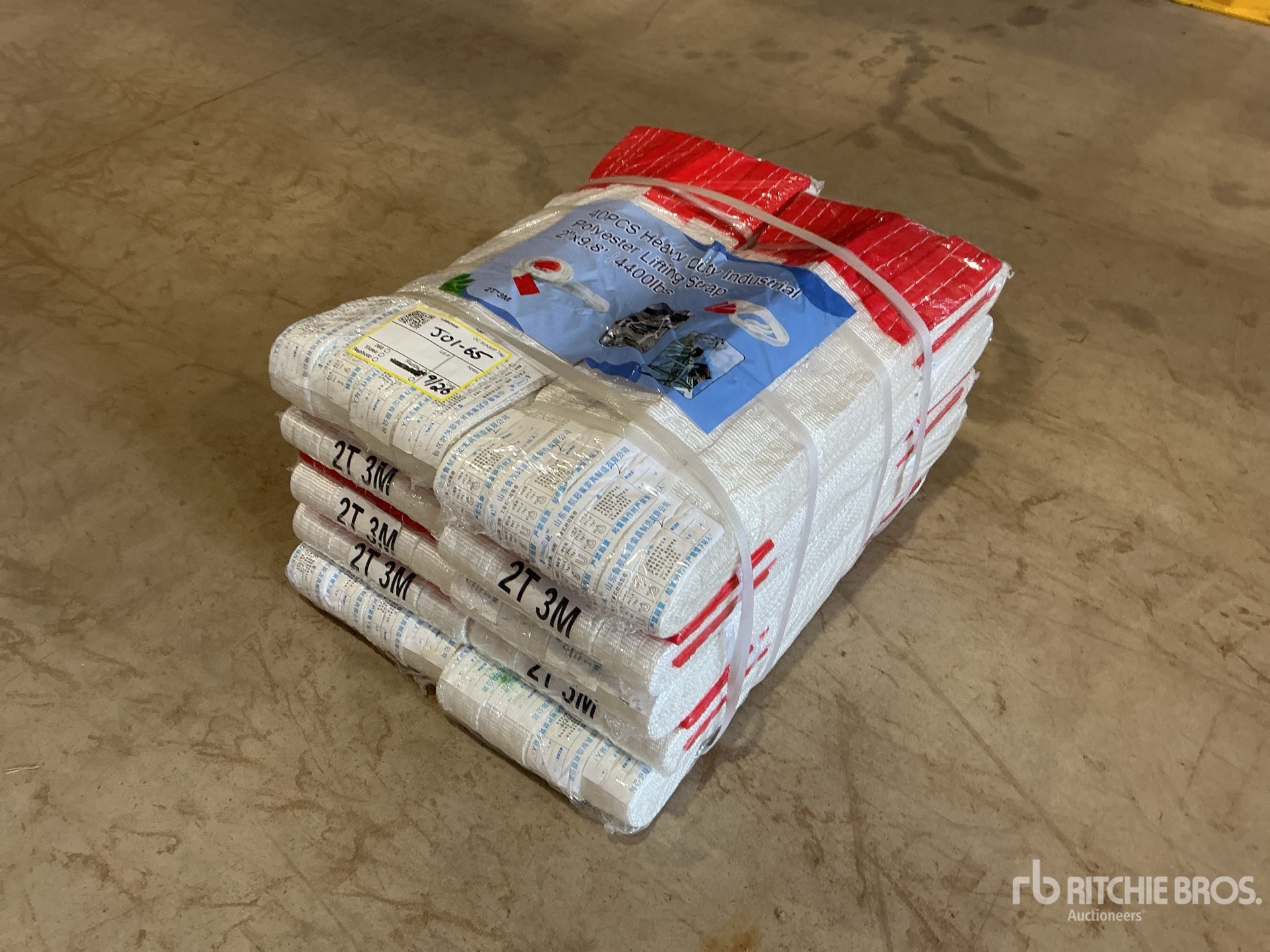 Quantity of (40) 2 in x 9.8 ft Heavy Duty Industrial Polyester Lifting Strap (Unused)