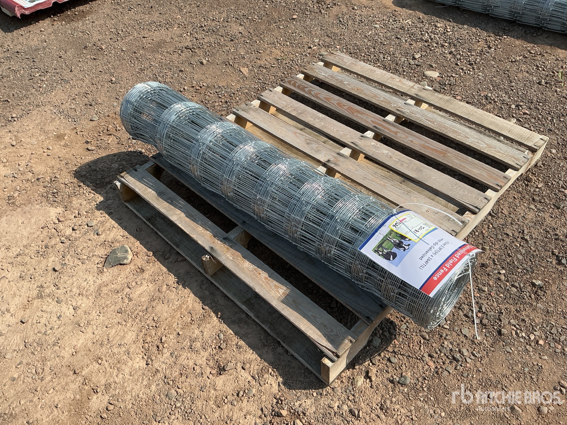 164 ft x 3 ft 9 in Galvanized Hot-Dip Field Fencing (Unused)