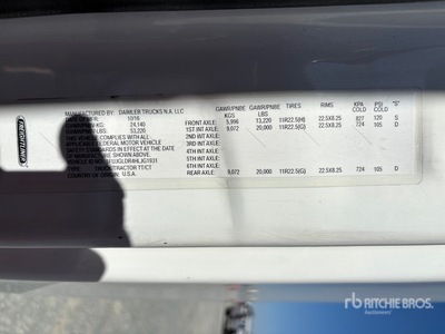 2017 Freightliner Cascadia 125 6x4 Sleeper Truck Tractor