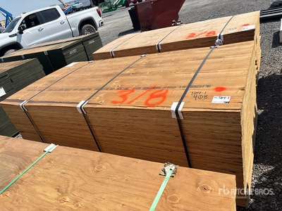 Quantity of (80) Pallets of 18 in x 96 in (38 in Thick) 3/8" 4x8 CSP/DFP No Stamp فنير (Unused)